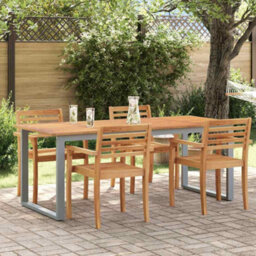 Berkfield Garden Dining Table Grey 200 X 90 X 75 Cm - thumbnail 1