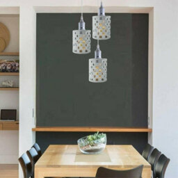2 Pack White Metal Bulb Guard Drum Shaped Lamp Shades For Ceiling Pendant Lights Indoor Easy Fit Wire Cages (White-2 Pack) - thumbnail 4