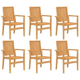 Berkfield 7 Piece Garden Dining Set Solid Wood Teak - thumbnail 3