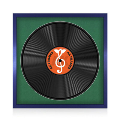 "16X16"" Purple Sleek Vinyl Record Frame With Emerald Mount For 12 Inch Lp Disc - Ak Frames" - image 1
