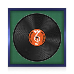 "16X16"" Purple Sleek Vinyl Record Frame With Emerald Mount For 12 Inch Lp Disc - Ak Frames" - thumbnail 1