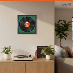 "16X16"" Purple Sleek Vinyl Record Frame With Emerald Mount For 12 Inch Lp Disc - Ak Frames" - thumbnail 5