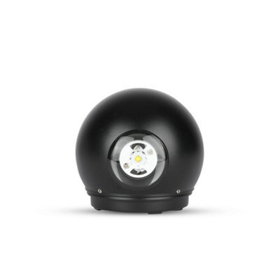 V-Tac Vt8303 6W Led Up-Down Wall Light Warm White 3000K - Aluminium Black Body (Vt-836)