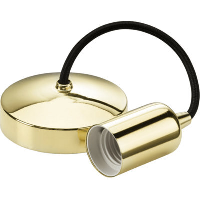 "Knightsbridge 8270Pb 6"" Contemporary Pendant Set In A Polished Brass Finish"