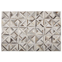 Beliani Rug Taytan Beige 140 X 200 Cm Leather - thumbnail 5