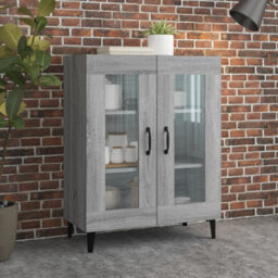 Berkfield Classic Sideboard Grey Sonoma 69.5X34X90 Cm Engineered Wood - thumbnail 2
