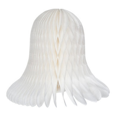 Shop4allsorts White Honeycomb Paper Bell Christmas Wedding Decoration Hanging Bell 20Cm Wide - image 1