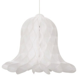 Shop4allsorts White Honeycomb Paper Bell Christmas Wedding Decoration Hanging Bell 20Cm Wide - thumbnail 3