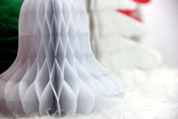 Shop4allsorts White Honeycomb Paper Bell Christmas Wedding Decoration Hanging Bell 20Cm Wide - thumbnail 4