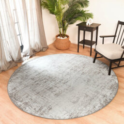 Livabliss Round Roma-Abstract Brown Grey Off-White Modern Marble Living Dining Bedroom Rug 200 X 200 Cm Easy Care, Non Shedding - thumbnail 2