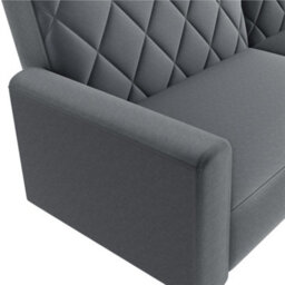 Yaheetech Velvet 2 Seater Convertible Sofa Couch - Dark Grey - thumbnail 6