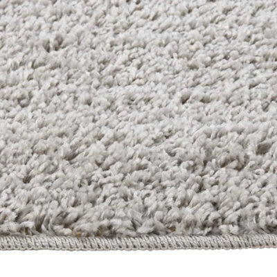 Berkfield Durable Shaggy Rug Light Grey 80X150 Cm Anti Slip - image 1