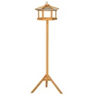 Garden Wooden Bird Table With Sturdy Stand - image 1