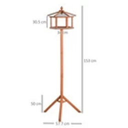 Garden Wooden Bird Table With Sturdy Stand - thumbnail 2