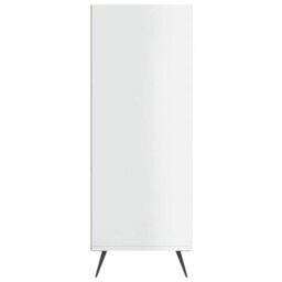 Berkfield Bookcase High Gloss White 69.5X32.5X90 Cm Engineered Wood - thumbnail 5