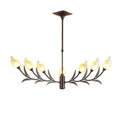 Luminosa Lighting Luminosa Holland Telescopic Pendant 9 Light G9, Brown/black Oxide - image 1