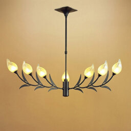 Luminosa Lighting Luminosa Holland Telescopic Pendant 9 Light G9, Brown/black Oxide - thumbnail 2