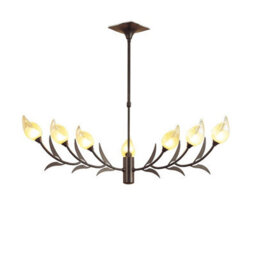 Luminosa Lighting Luminosa Holland Telescopic Pendant 9 Light G9, Brown/black Oxide - thumbnail 1
