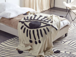 Beliani Blanket Sedio Cotton 125 X 150 Cm White - thumbnail 2