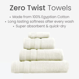 Allure Bath Fashions Luxury Zero Twist Egyptian Cotton Bath Sheet - Cream - thumbnail 5