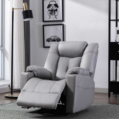 More4Homes Afton Electric Fabric Auto Recliner Armchair Gaming Usb Lounge Sofa Chair Grey - image 1