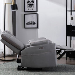 More4Homes Afton Electric Fabric Auto Recliner Armchair Gaming Usb Lounge Sofa Chair Grey - thumbnail 8