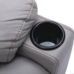 More4Homes Afton Electric Fabric Auto Recliner Armchair Gaming Usb Lounge Sofa Chair Grey - thumbnail 4
