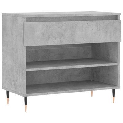 Berkfield Modern Shoe Cabinet Concrete Grey 70X36X60 Cm Engineered Wood