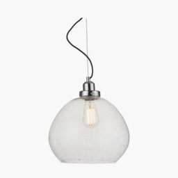 Pacific Lifestyle Beja Organic Shape Clear Bubble Glass Pendant - thumbnail 3