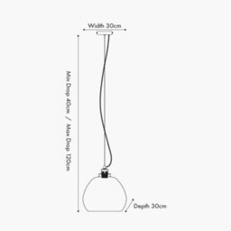 Pacific Lifestyle Beja Organic Shape Clear Bubble Glass Pendant - thumbnail 2