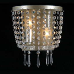 Luminosa Lighting Luminosa Wall Lamp Champagne 2 Light With Crystal Glass Shade, E14 - thumbnail 3