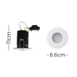 Valuelights Downlight Fire Rated Ip65 White Ceiling Light Fitting 6 Pack - thumbnail 5