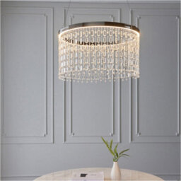 Loops 2 Pack Hanging Ceiling Pendant Light - Chrome Plate & Clear Crystal Glass - 19.67W Led (Smd 2835) Warm White - thumbnail 4