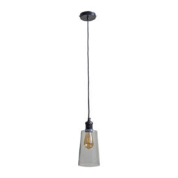 Valuelights Viggo Modern Matt Black And Clear Glass Dome Ceiling Pendant Light Shade
