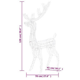 Walplus Acrylic Reindeer Christmas Decoration 140 Leds 120Cm Warm White - thumbnail 8