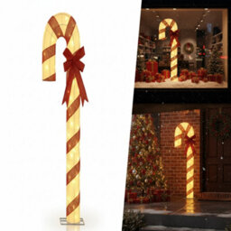 Pegdev - Pdl - Festive Outdoor Led Candy Cane Warm White Lights 150Cm Durable Frame With Flashing Leds For Christmas Display - thumbnail 4