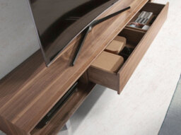 Angel Cerda Elegant Walnut And Chromed Steel Tv Stand For Modern Living Rooms - thumbnail 4