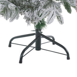 Beliani Artificial Snowy Christmas Tree Bassie 210 Cm White - thumbnail 5