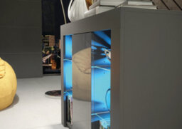 Harbor Sideboard 97Cm Dark Grey With High Gloss Doors And Led Lighting - Creative Furniture - thumbnail 6