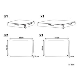Beliani Outdoor Cushion Cover Set Lanciano Off-White - thumbnail 3