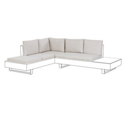 Beliani Outdoor Cushion Cover Set Lanciano Off-White - thumbnail 1