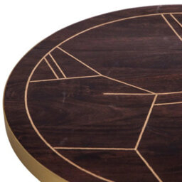 Loft Dark Mango Wood And Gold Metal Legs Round Coffee Table - thumbnail 5