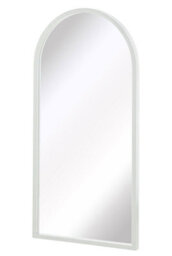Mirroroutlet The Arcus White Metal Framed Arched Wall Mirror 80Cm X 40Cm - thumbnail 3