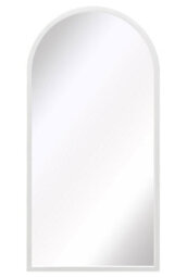 Mirroroutlet The Arcus White Metal Framed Arched Wall Mirror 80Cm X 40Cm - thumbnail 2