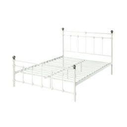 SlumberWorx Bayford Traditional White Small Double Metal Bed Frame - thumbnail 6