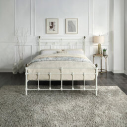 SlumberWorx Bayford Traditional White Small Double Metal Bed Frame - thumbnail 2