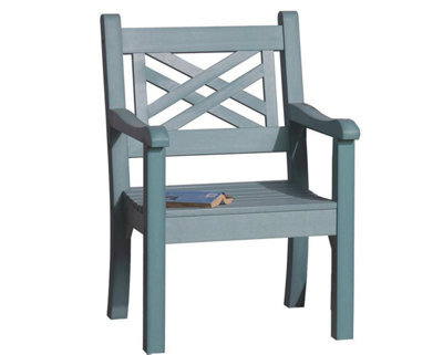 Winawood Speyside Wood Effect Armchair - Powder Blue - image 1