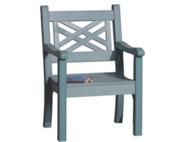 Winawood Speyside Wood Effect Armchair - Powder Blue - thumbnail 1