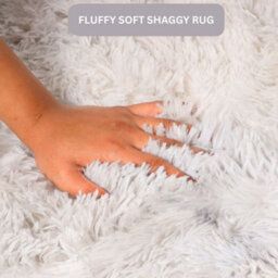 Aspire Homeware Non Slip Tie Dye Light Grey Shaggy Rug Soft Fluffy Washable, Living Area And Bedroom Rug, (L)170Cm X (W)120Cm - thumbnail 3