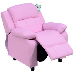 Kids Recliner Pu Leather Chair Pink